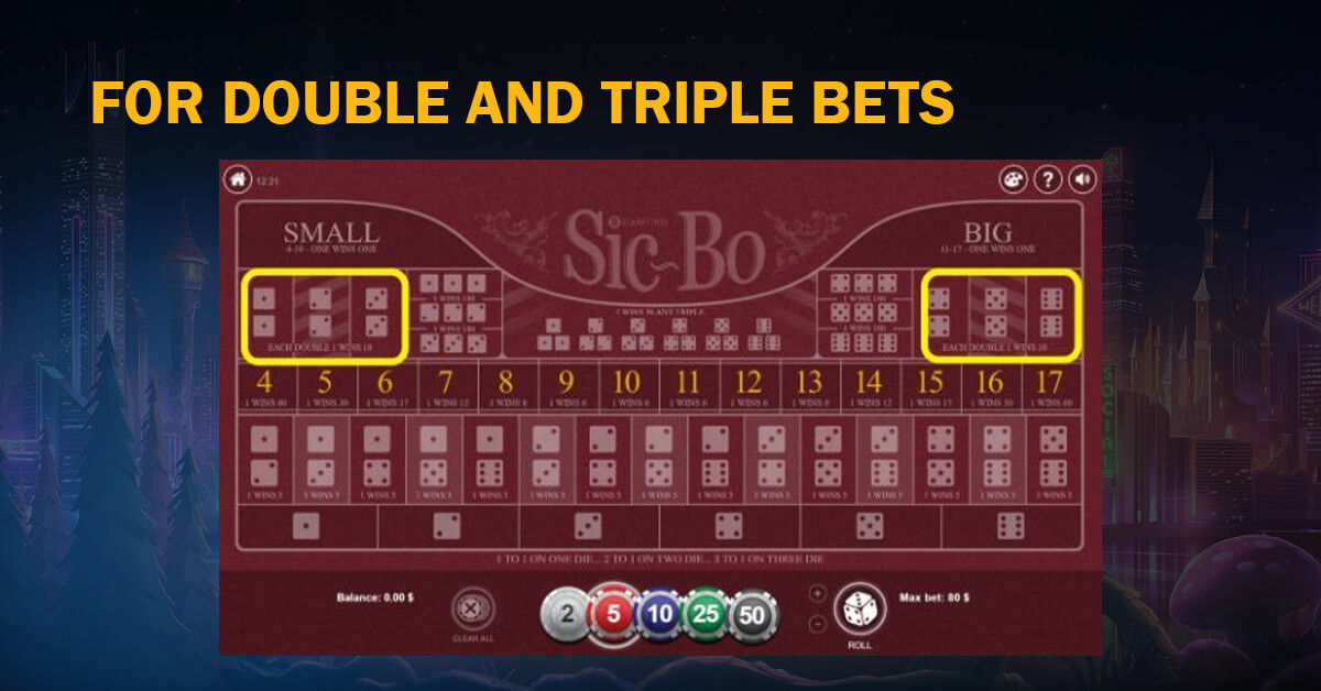 For Double and Triple Bets
