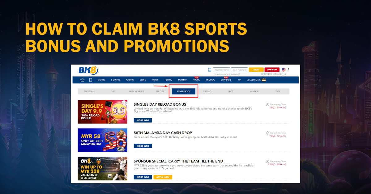 How to Claim BK8 Sports Bonus and Promotions