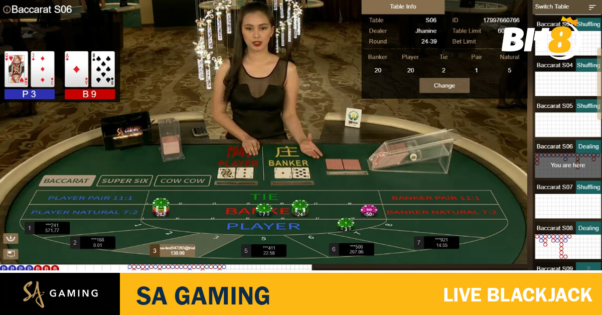 SA Gaming Live Blackjack