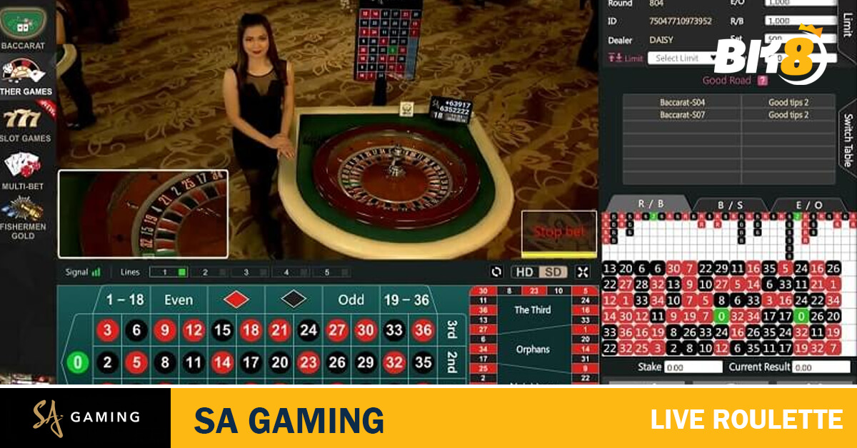 SA Gaming Live Roulette